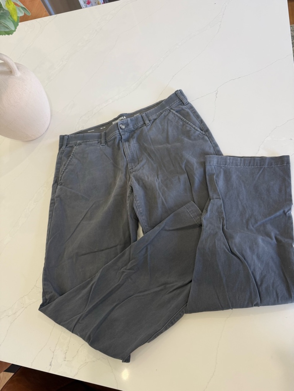 SONOMA Navy Straight Flexwear Chino Pants